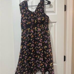 Women Dress -‎ Black with Colorful Butterfly Design